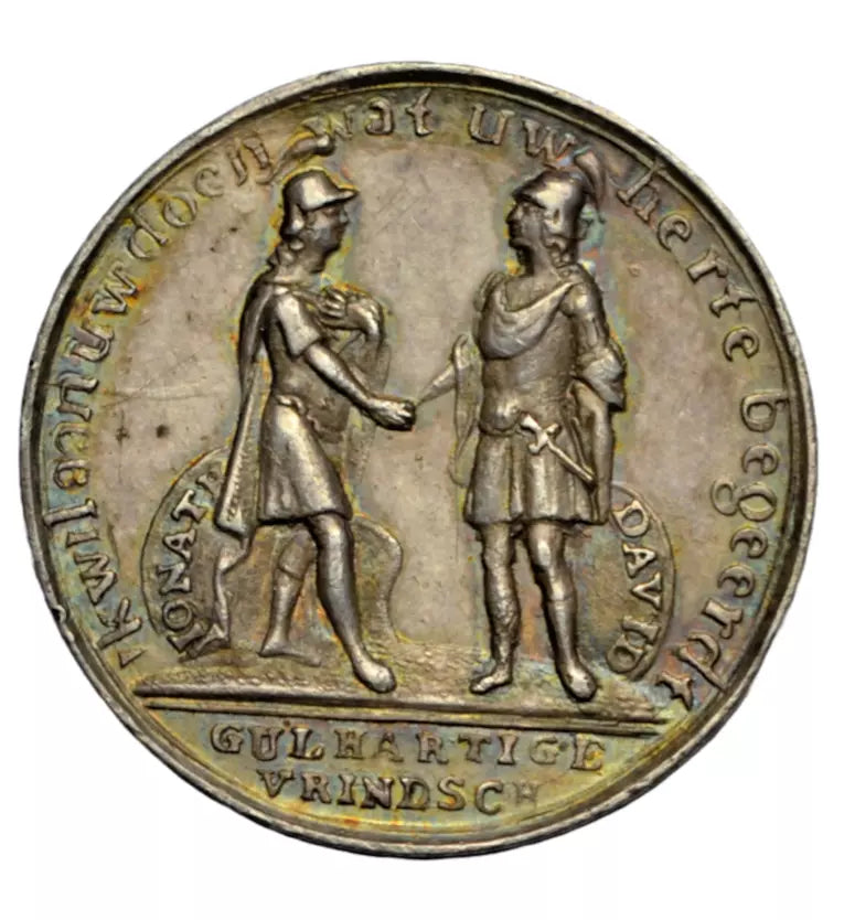 World, Netherlands, AR friendship medal (vriendschapspenning) 1779, David and Jonathan