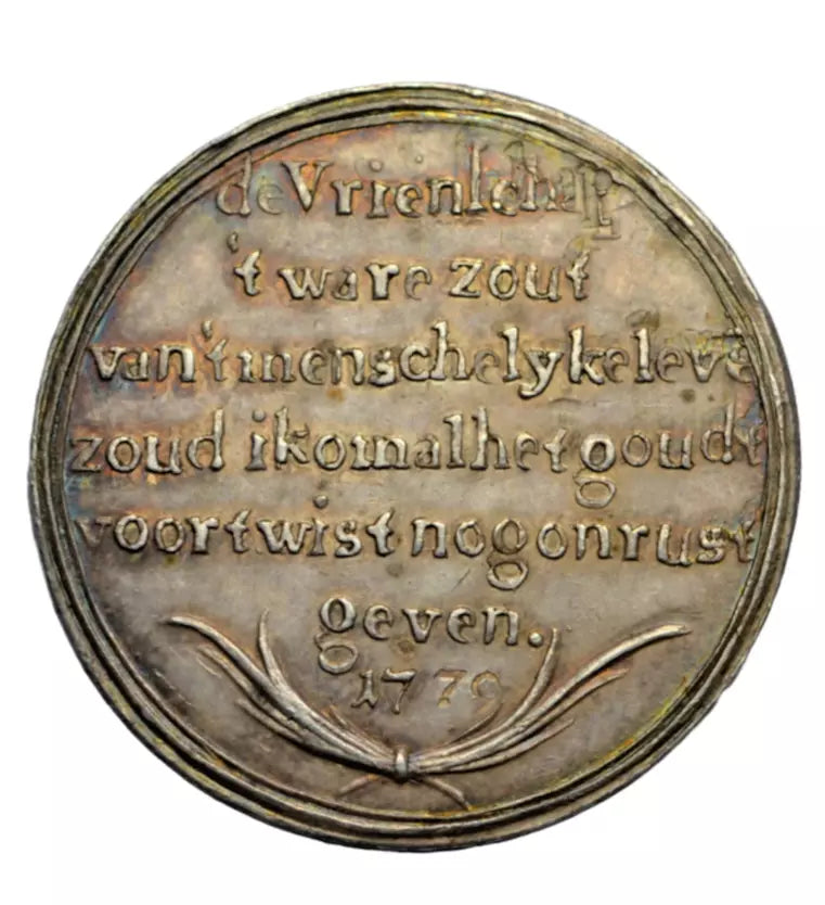 World, Netherlands, AR friendship medal (vriendschapspenning) 1779, David and Jonathan
