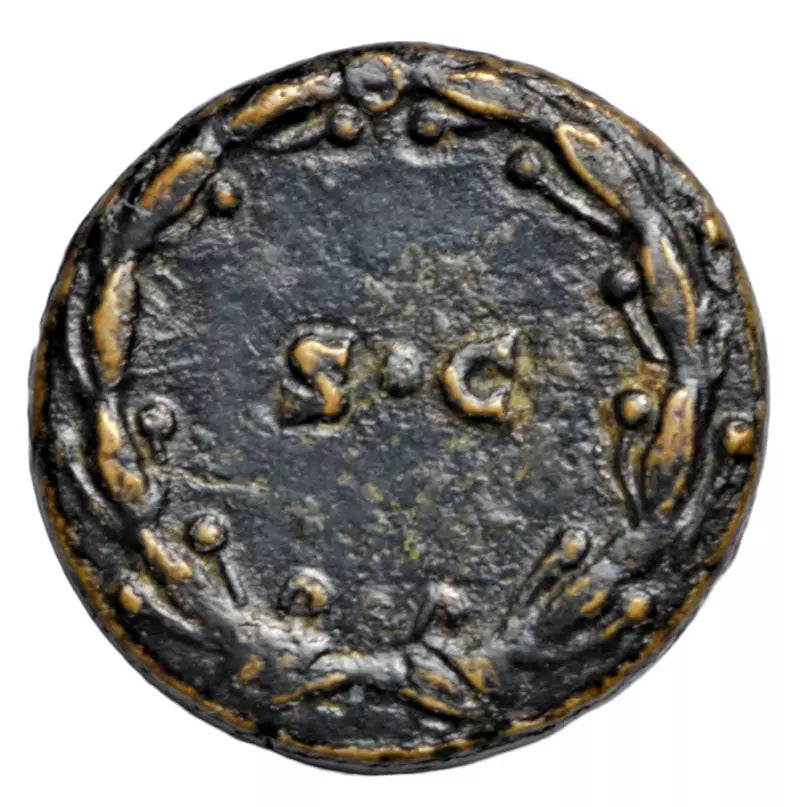 Roman Imperial, Marcus Aurelius, AE quadrans c. 161-180 AD, personification of Winter/SC