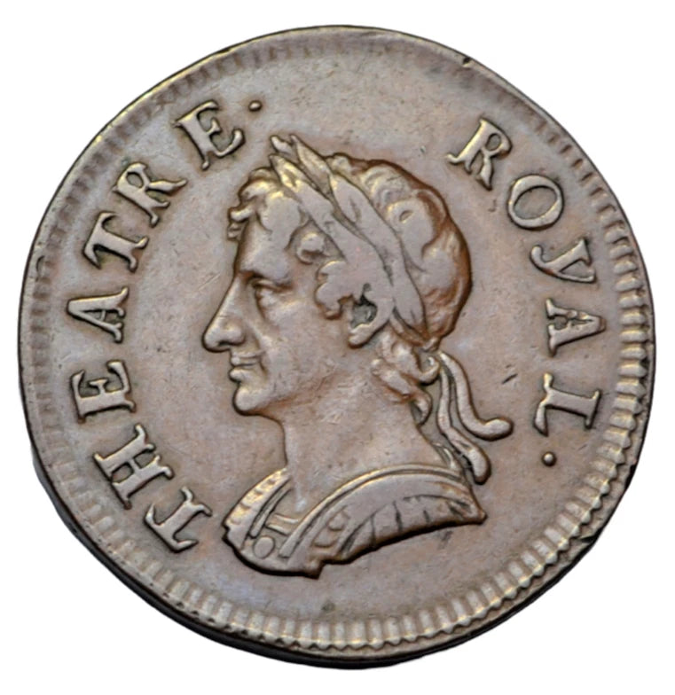 British tokens, Charles II, Theatre Royal, Drury Lane, Upper Gallery pass 1671