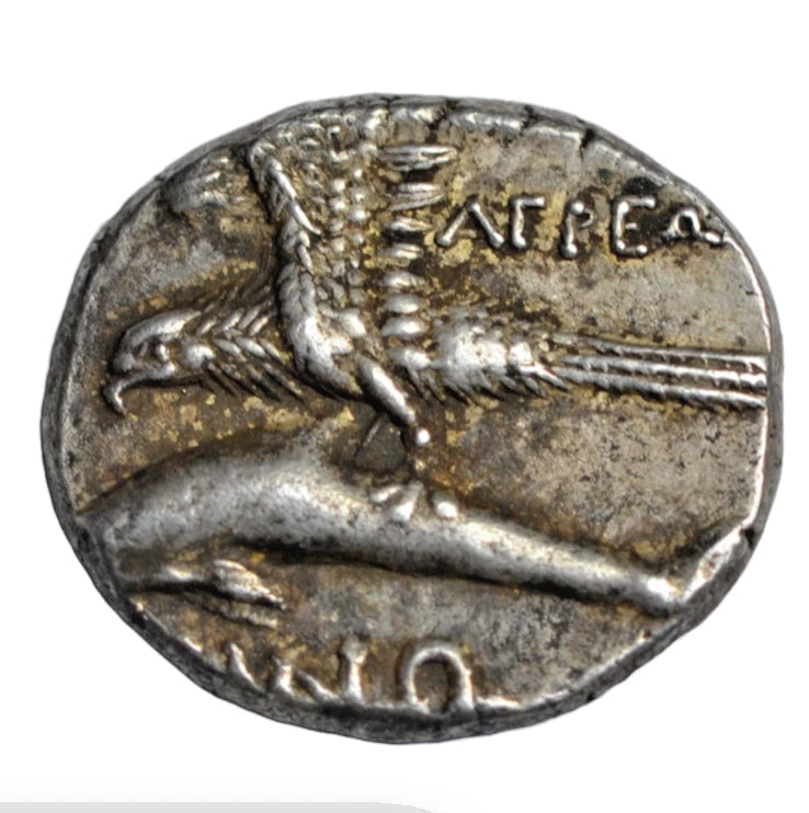 Greek, Paphlagonia, Sinope, AR drachm c. 330-300 BC, Agreos, nymph/sea eagle, dolphin