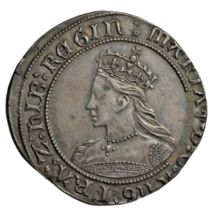 World, Ireland, Mary, silver shilling 1553, fantasy restrike by Emery circa 1840s