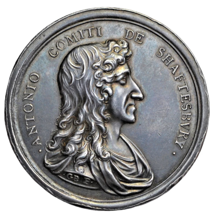 British tokens, Earl of Shaftesbury acquitted of High Treason, silver medal by G. Bower, 1681