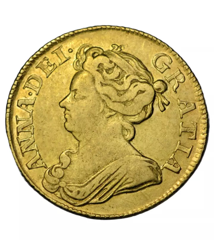 British, Anne, gold guinea 1713, lustrous