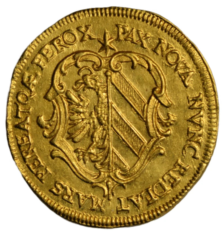 World, Germany, Nürnberg (Nuremberg), gold ducat 1635, coat of arms/cartouche