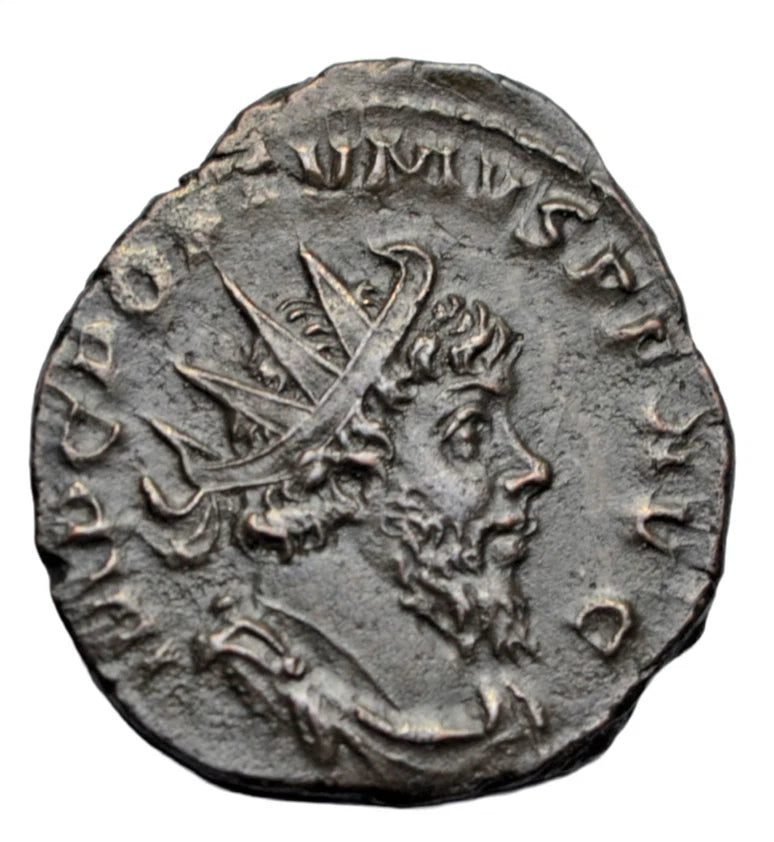 Roman Imperial, Postumus, AE antoninianus, Cologne c. 268 AD, Jupiter hurling thunderbolt, C A