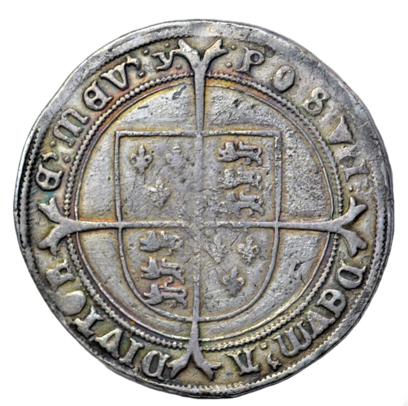 British, Edward VI, silver crown 1551, Tower mint, mintmark y, King on horseback