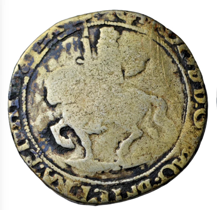 British, Charles I, contemporary forgery of a silver halfcrown, mintmark triangle