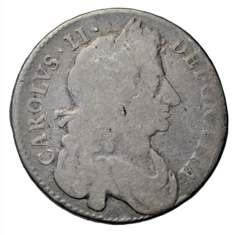 British, Charles II, silver halfcrown 1681, fourth bust, edge TRICESIMO TERTIO