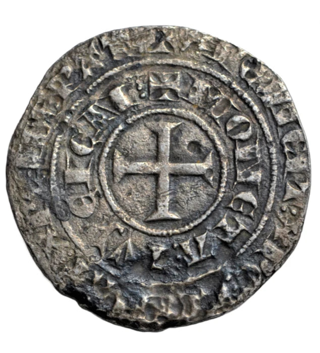 World, Germany, Cologne, Walram von Jülich, AR turnose 1343-4, reads TVYEICN