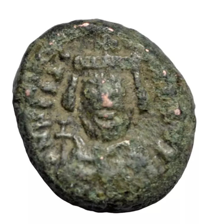 Byzantine, Heraclius, AE decanummium, Catania (Sicily) mint, year 9 (618-9)