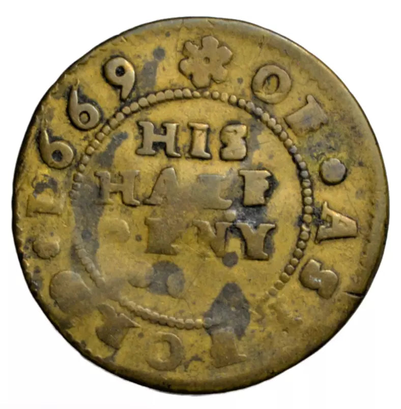 British tokens, Kent, Ashford, James Chittenden, halfpenny token 1669, as BW 6, N 2374