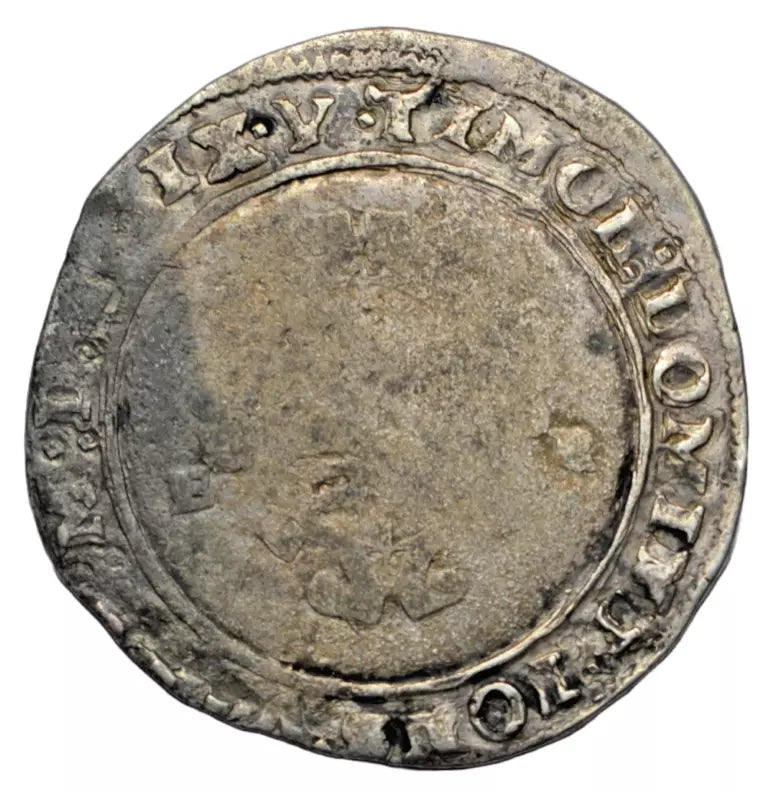 British hammered, Edward VI, second period, base silver shilling, Southwark, 1549, mm y