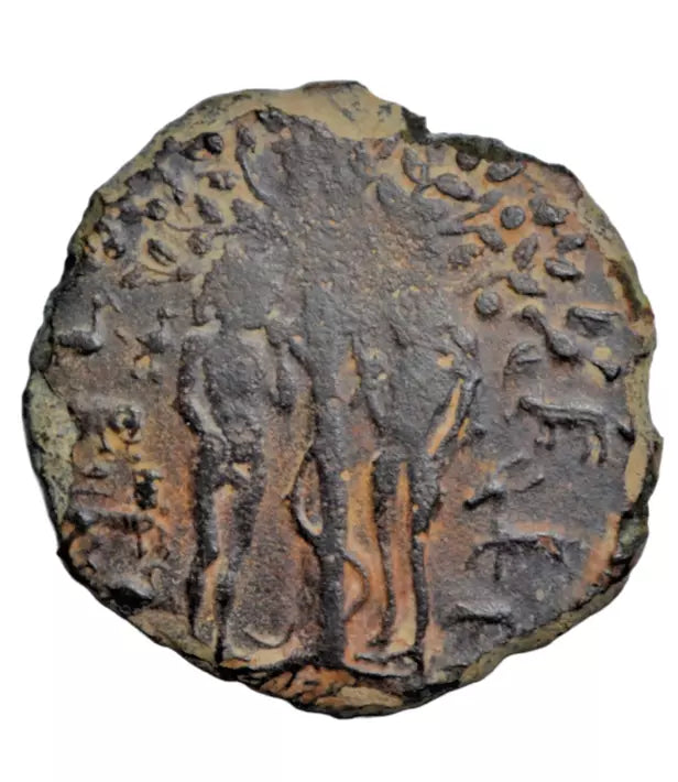 British tokens, Ireland, Cork, Edmond Yeomans, penny token 1678, facing busts/Adam & Eve