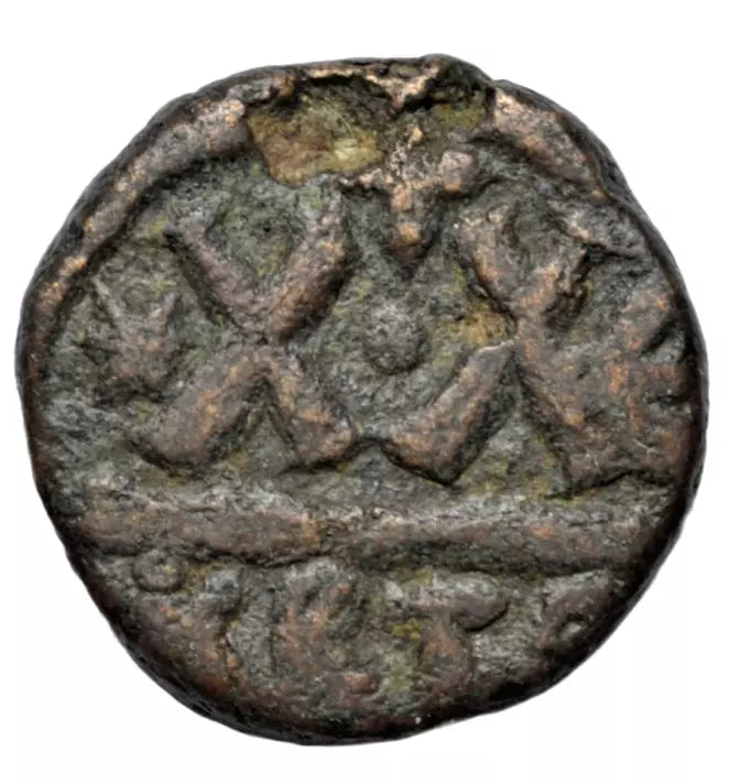Byzantine, Heraclius, AE half follis, Carthage, c. 610-641 AD, large XX on reverse