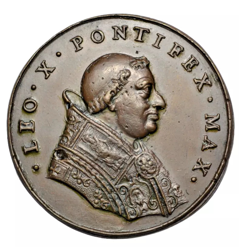 World, Papal States, Leo X (1513-21), AE memorial medal, c. 17th century, Liberalitas