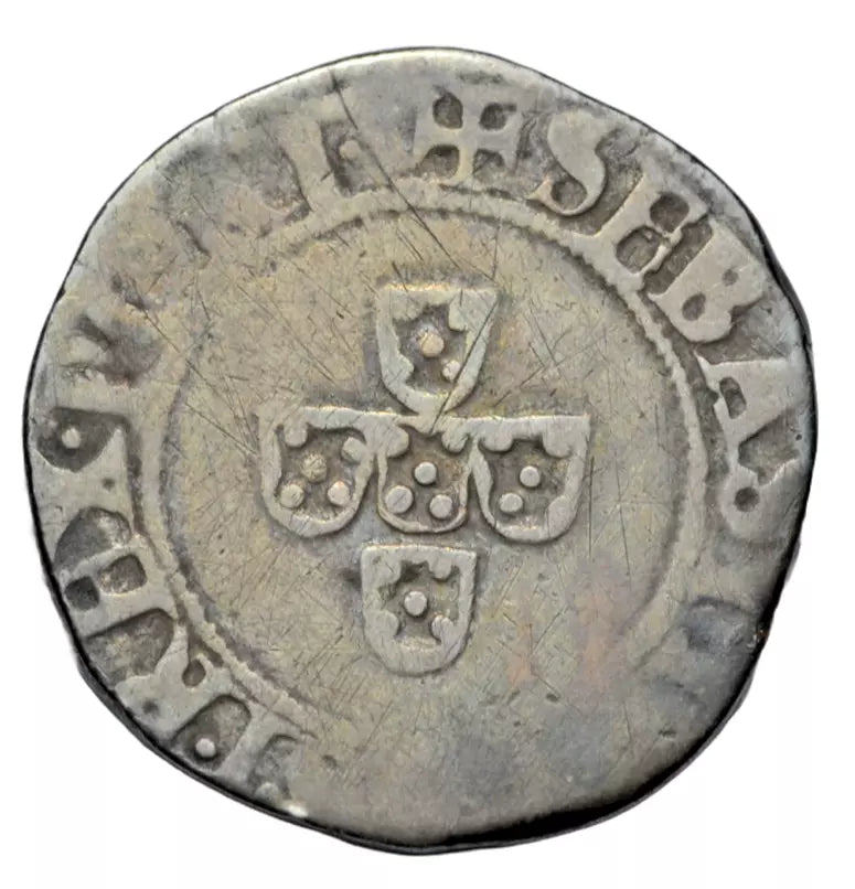 World, Portugal, Sebastian I, AR 1/2 tostao, Lisbon, c. 1557-78