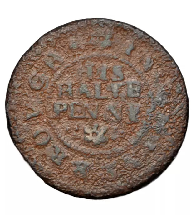 British tokens, Lincolnshire, Gainsborough, Mathew Coates, halfpenny token 1666, ship depicted
