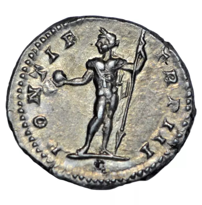 Roman Imperial, Caracalla as Caesar, AR denarius, Rome, 200 AD, Sol, ex-Little Busby hoard 2021
