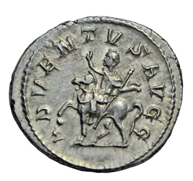 Roman Imperial, Philip I, AR antoninianus, Rome, c. 244-7 AD, Emperor on horseback