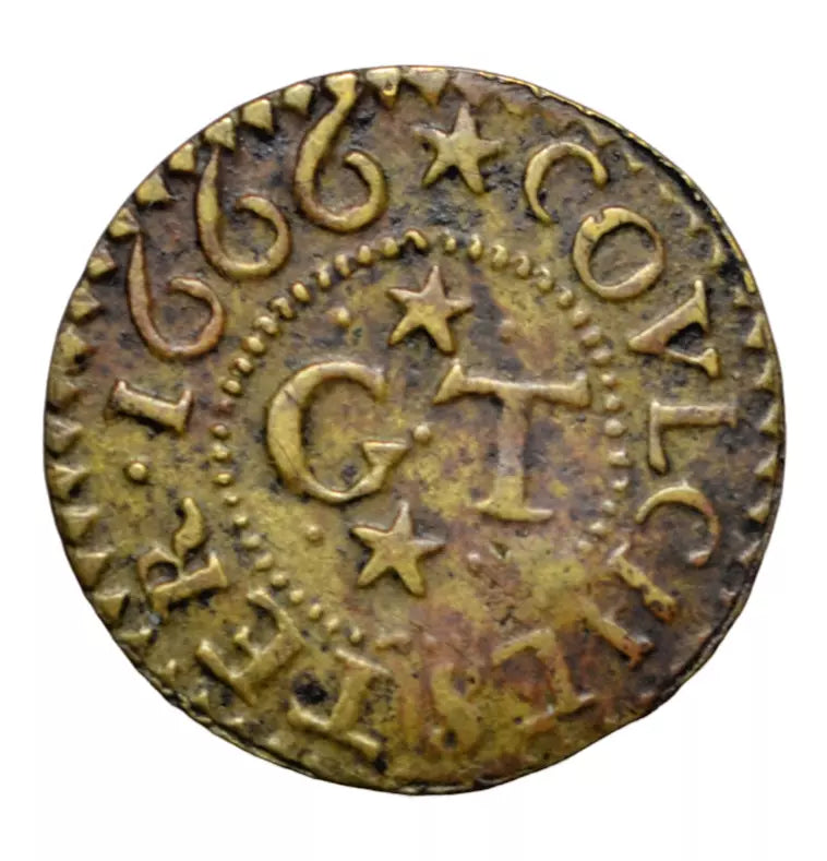 Roman Imperial, Essex, Colchester, Giles Toyspell, farthing token 1666, swan depicted