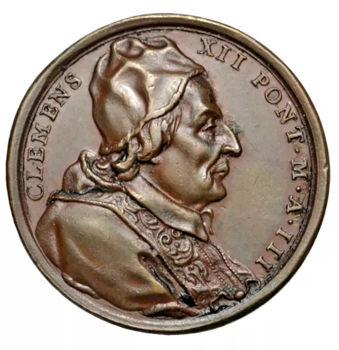 World, Papal States, Clement XII AE medal 1733, Restoration of the Arch of Constantine