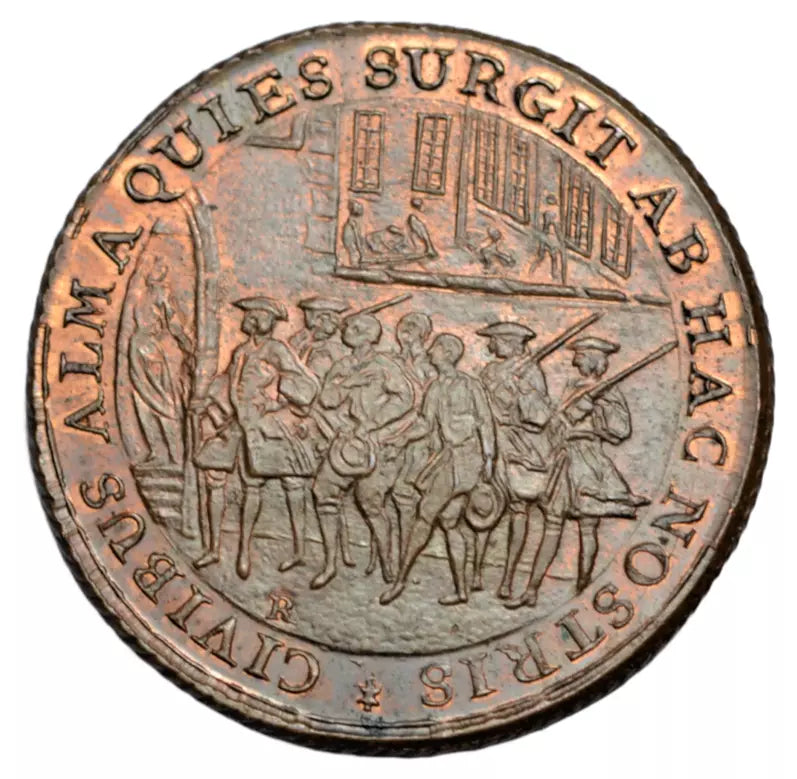 World, Austrian Netherlands, Elisabeth Christine, AE medal 1734, Brussels Poorhouse