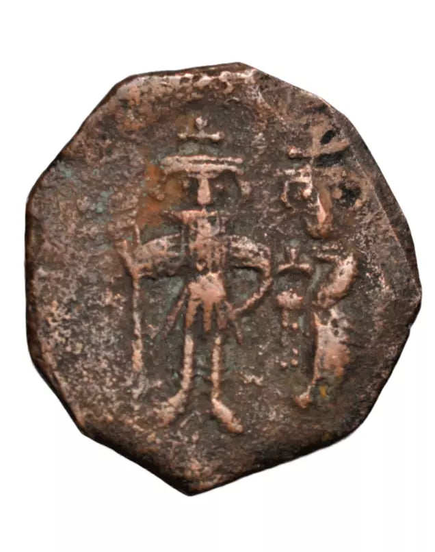 Byzantine, Constans II, AE follis, Syracuse (Sicily) mint, with Constantine IV