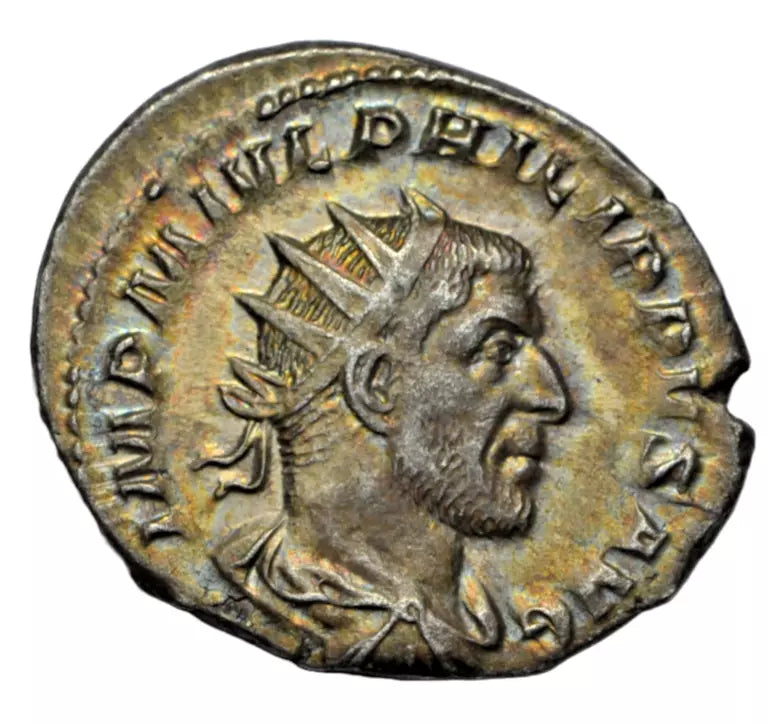 Roman Imperial, Philip I, AR antoninianus, Rome, c. 247-9 AD, Aequitas standing left with scales