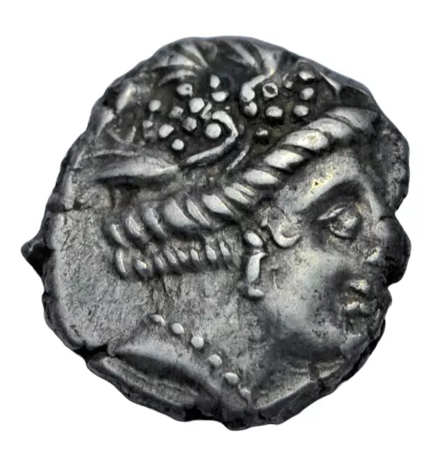 Greek, Euboia, Histiaia, AR tetrobol, c 3rd-2nd centuries BC, Histiaia/nymph on galley