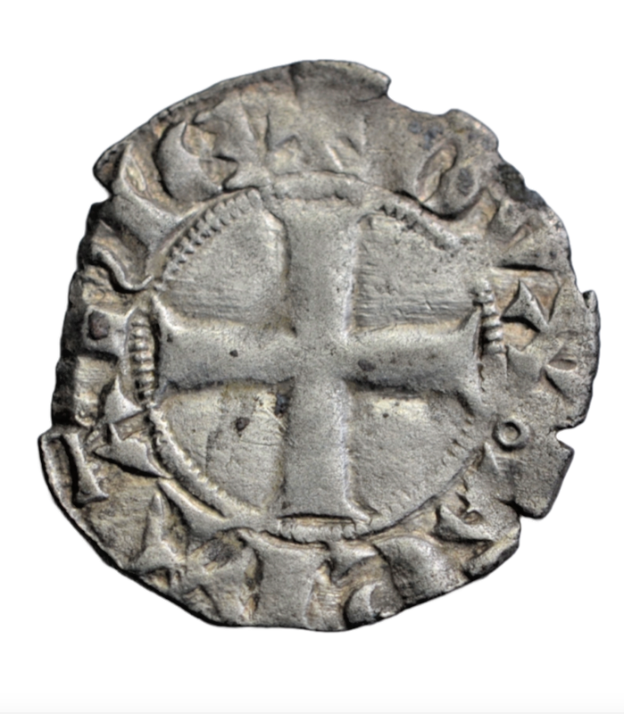 British hammered, Anglo-Gallic, Aquitaine, Edward III, silver denier, sexfoil annulet issue
