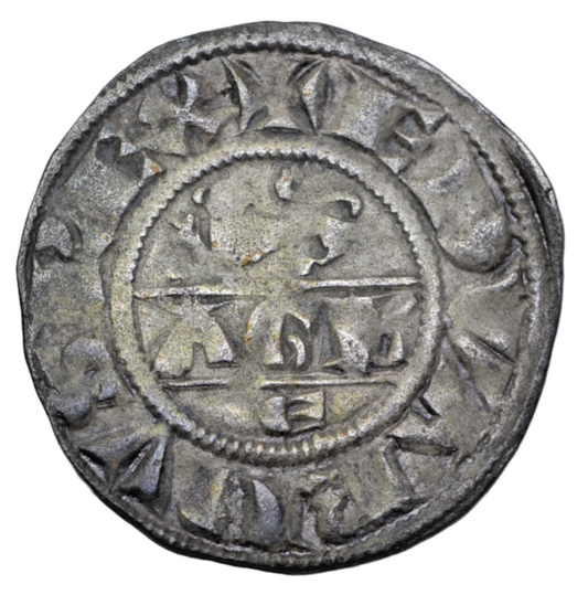 British hammered, Anglo-Gallic, Edward I, silver denier au leopard c. 1271-1307