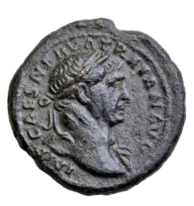 Roman Imperial, Trajan, AE quadrans c. 109-117 AD, undraped bust right, wolf advancing left