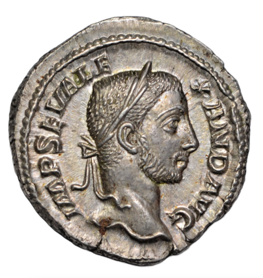 Roman imperial, Severus Alexander, silver denarius, Rome, 229 AD, Annona standing left
