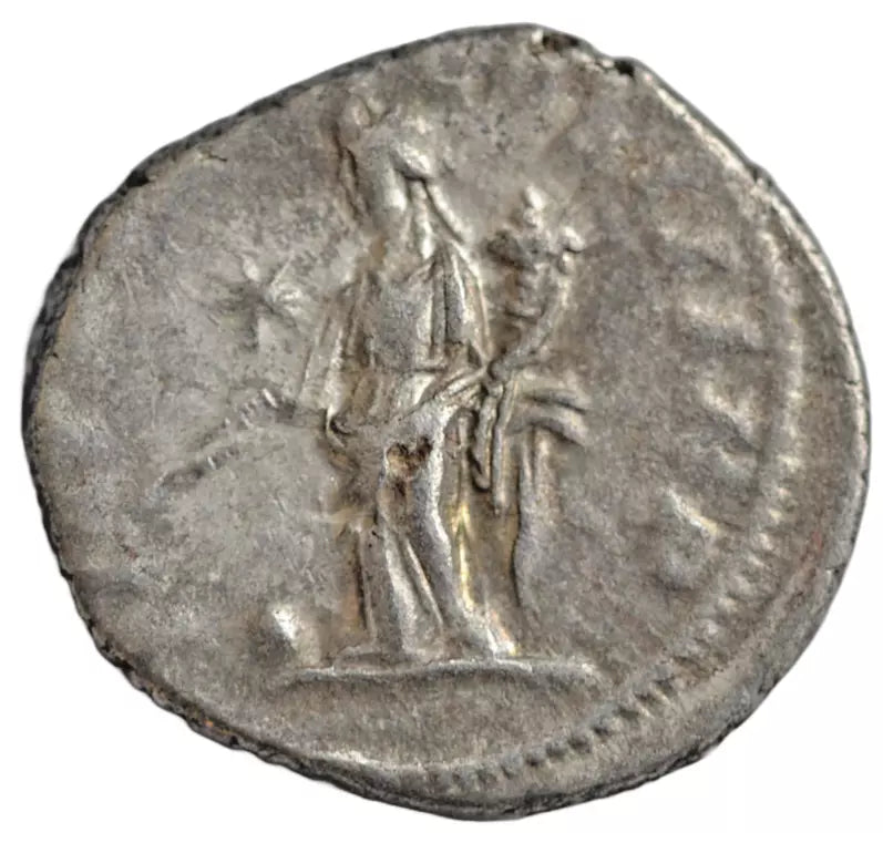 Roman Imperial, Elagabalus AR denarius, Rome 221 AD, Providentia, unpublished bust variant