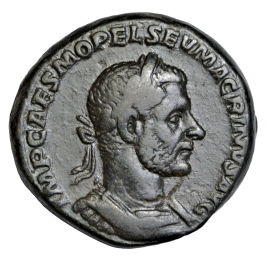 Roman Imperial, Macrinus, AE as, c. 217-8 AD, Rome, Felicitas standing left