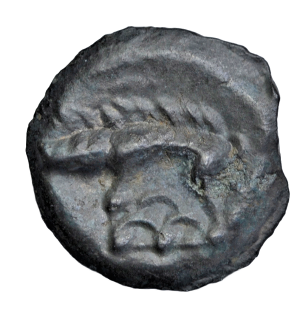Greek, Celtic, Gaul, Leuci, potin c. 100-50 BC, boar standing left/stylized head