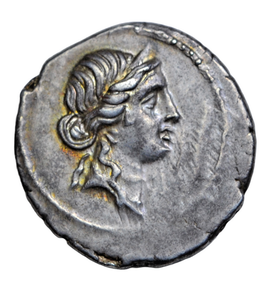 Roman imperial, Julius Caesar, silver denarius c. 48-47 BC, Venus/Aeneas carrying Anchises