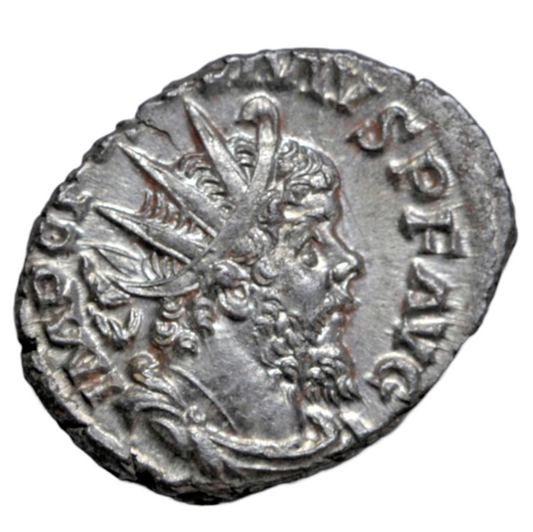 Roman Imperial, Postumus, silver antoninianus, Trier c. 268 AD, Jupiter standing left