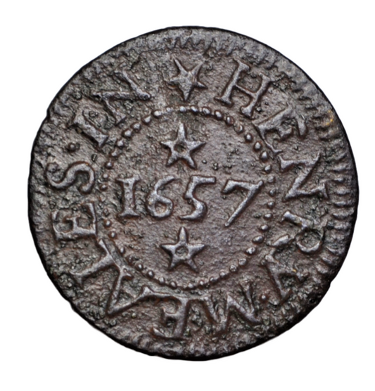 British tokens, Berkshire, Abingdon, Henry Meales, baker, farthing token 1657
