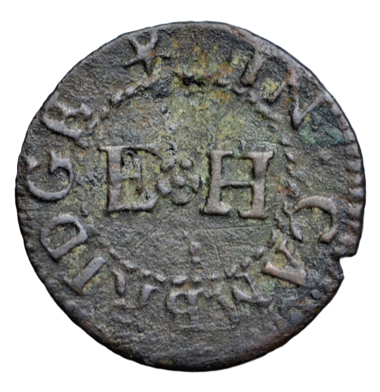 British tokens, Cambridgeshire, Cambridge, Elizabeth Hoghton, farthing token c. 1660s