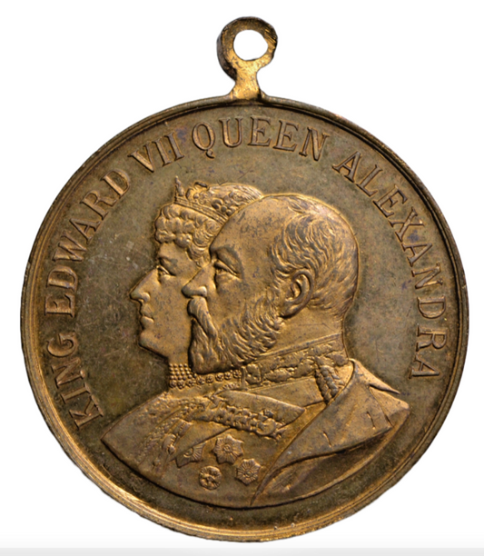 British medals, Yorkshire, Bridlington, Edward VII and Queen Alexandria, coronation medal 1902