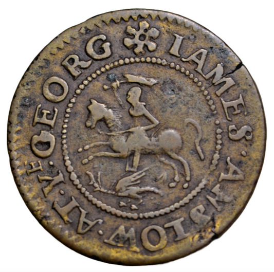 British tokens, Berkshire, Wallingford, James Anslow, halfpenny token 1669, St. George & Dragon