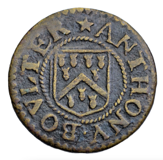 British tokens, Berkshire, Wallingford, Anthony Boulter, grocer, farthing token 1664