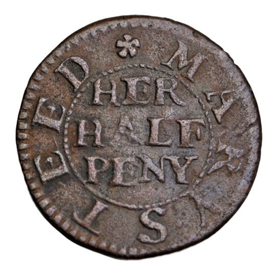 British tokens, Kent, Ashford, Mary Steed, halfpenny token 1669, as BW 14, Norweb 2378