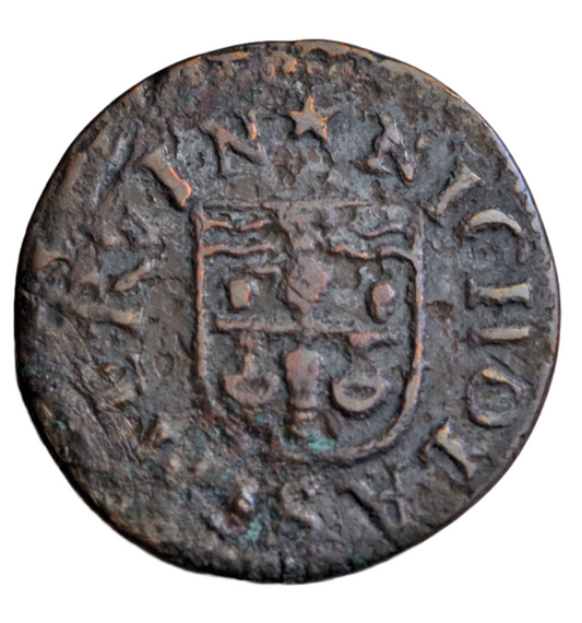 British tokens, Buckinghamshire, Iver, Nicholas Mervin, baker, farthing token c. 1660s