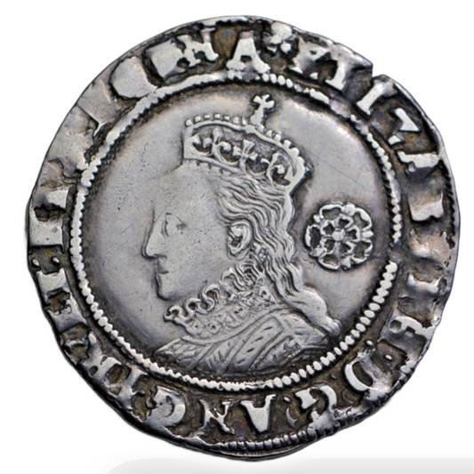 British hammered, Elizabeth I, fourth issue, silver hammered sixpence 1575, mintmark eglantine