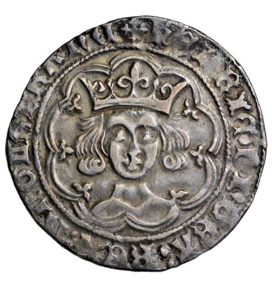 British hammered, Henry VI, silver groat, leaf-trefoil issue, c. 1435-8, class B/A mule