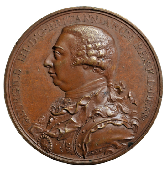 British medals, George III, death 1820, bronze medal by C.H. Küchler (48 mm)