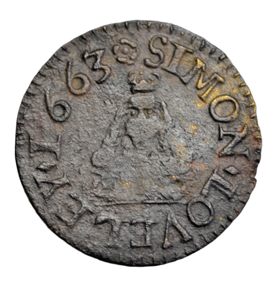 British tokens, London, Cannon Street, Simon Loveley, mercer, farthing token 1663, unique